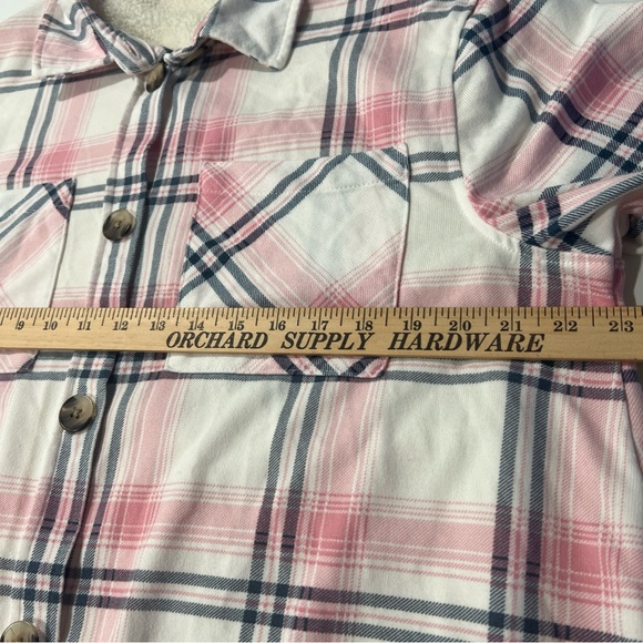 Pink and White Plaid Button-Up Shirt‎ - Picture 11 of 16